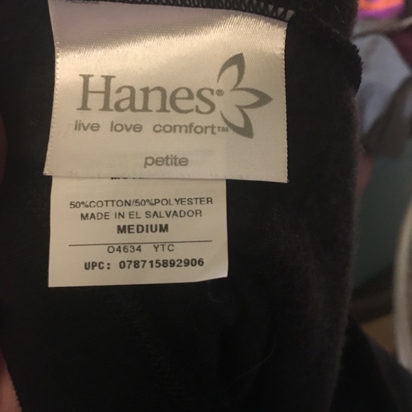 HANES black petite jogging pants size medium A-14 - Picture 3 of 3